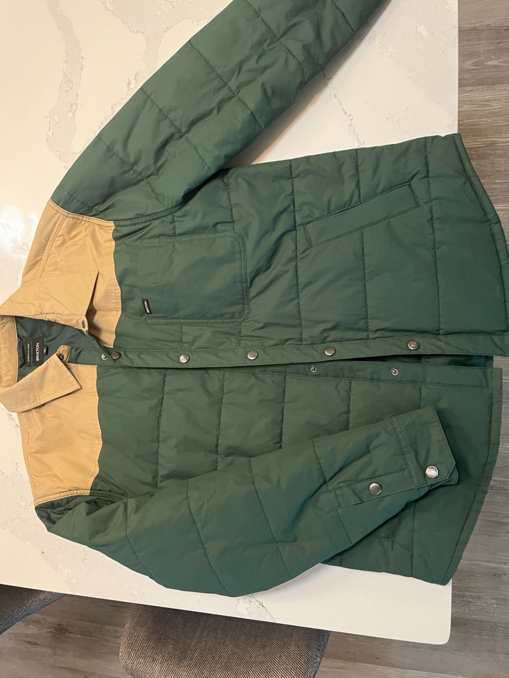 Brixton Tan Jacket with Forest Green Lining